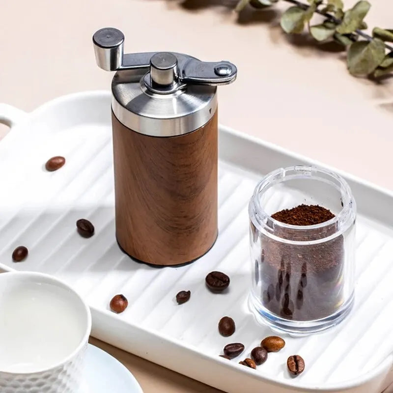 Portable Coffee Bean Grinder, Stainless Steel Hand Crank